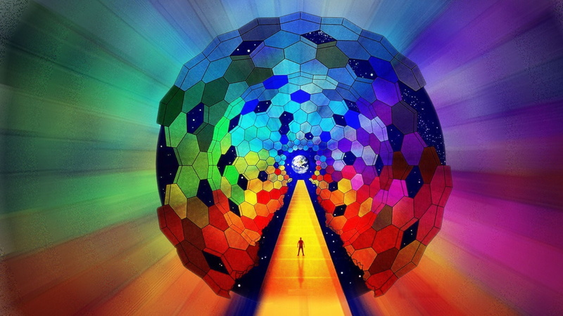 sphere, Muse, digital art, transportation, globe - man made object, shape, architecture, wall - building feature, multi colored, high angle view, no people