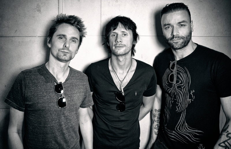 lifestyles, group Of People, s, muse, mid adult, mid adult men, gray, front view, t, togetherness, standing, smiling, chris wolstenholme, real People, male Beauty