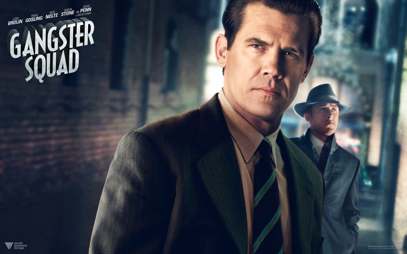 John omara, hat, shirt, jacket, gangster squad, sgt. john omara, Ryan Gosling, tie, costume, Josh Brolin, 1080P, sgt. jerry wooters, Jerry wooters