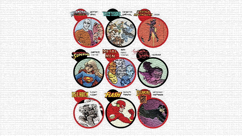 Sgt Rock, Collage, Flash, Metamorpho, Supergirl, Comics, Wonder Woman, 1080P