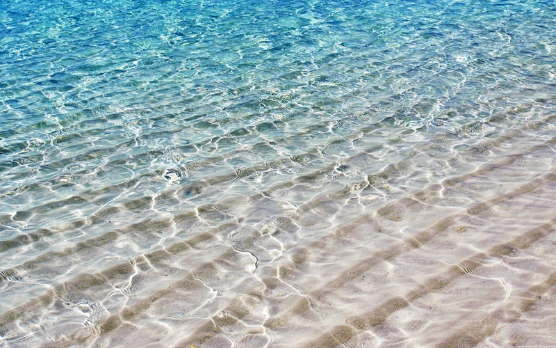 high angle view, 1080P, land, sand, turquoise colored, transparent, pattern, waves, sea, tranquility, beach, rippled, natural pattern, body, full frame