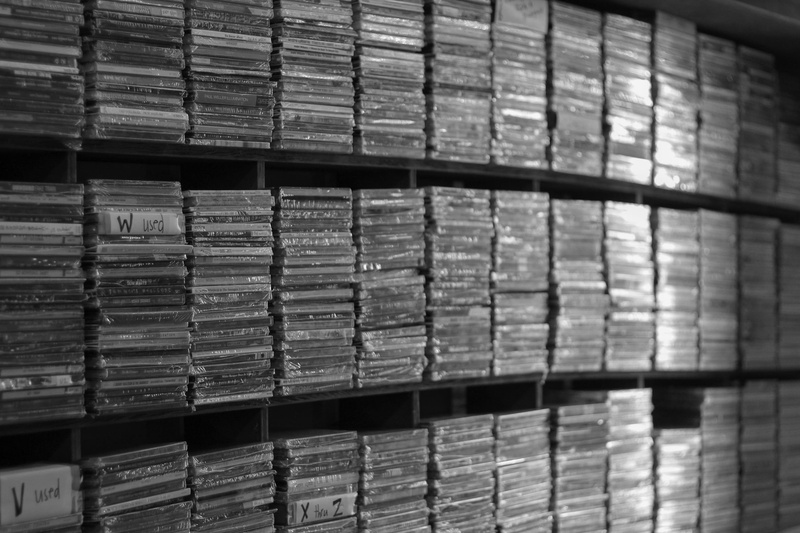 publication, shelf, storage room, bookshelf, black and white, lot, 2K, stack, pattern, architecture, cds, cd, indoors, case, library, in a row, large group of objects