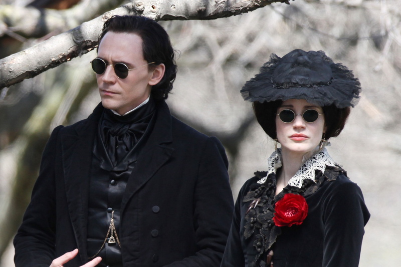 Jessic Chastain, Tom Hiddleston, 2K, movie, Crimson Peak