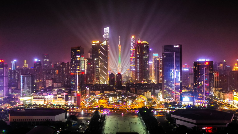 monitor, urban, no people, building exterior, office building exterior, human, china, modern, building, financial district, lighting, built structure, high rise