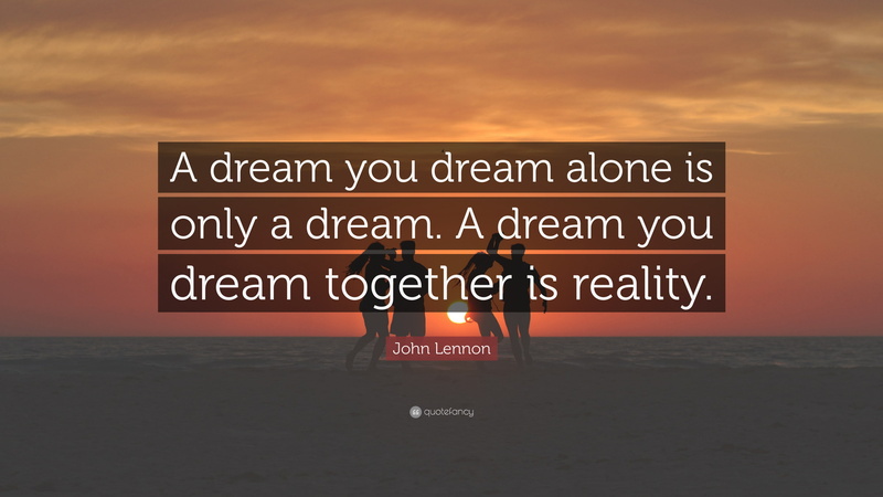 text, horizon, silhouette, 4K, positive, nature, John Lennon, landscape, psychotic_gibberish, couple, quote, quotefancy, sunset