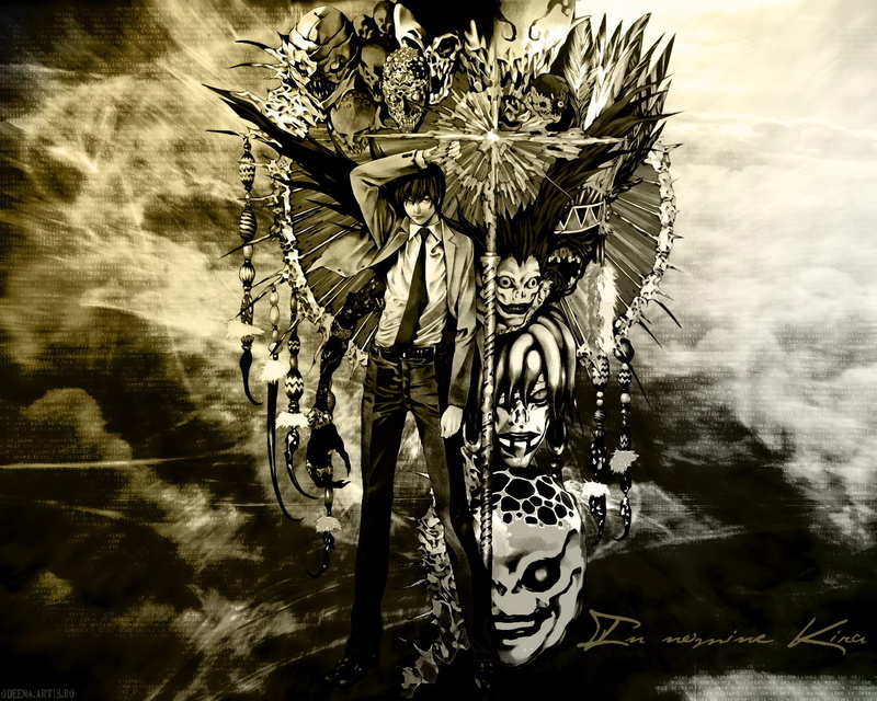 death, Death Note, note, nature, smoke - physical structure, human representation, digital composite, demon - fictional character, art and craft