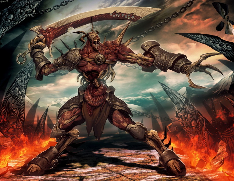 Warhammer 40,000, burning, demon - fictional character, flame, representation, art and craft, fire - natural phenomenon, outdoors, heat - temperature, no people