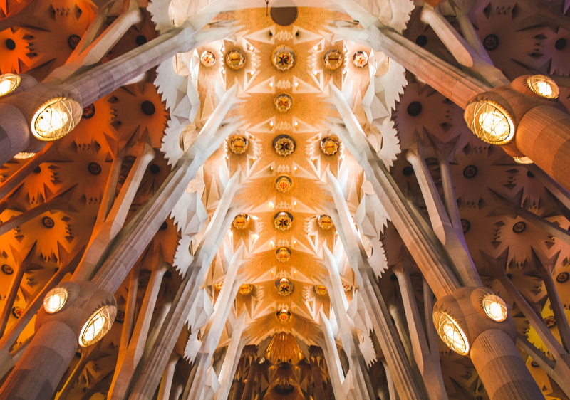city, sagrada família, pattern, lighting equipment, lights, religion, belief, building, bulding, 4K, designs, built structure, infrastructure, barcelona