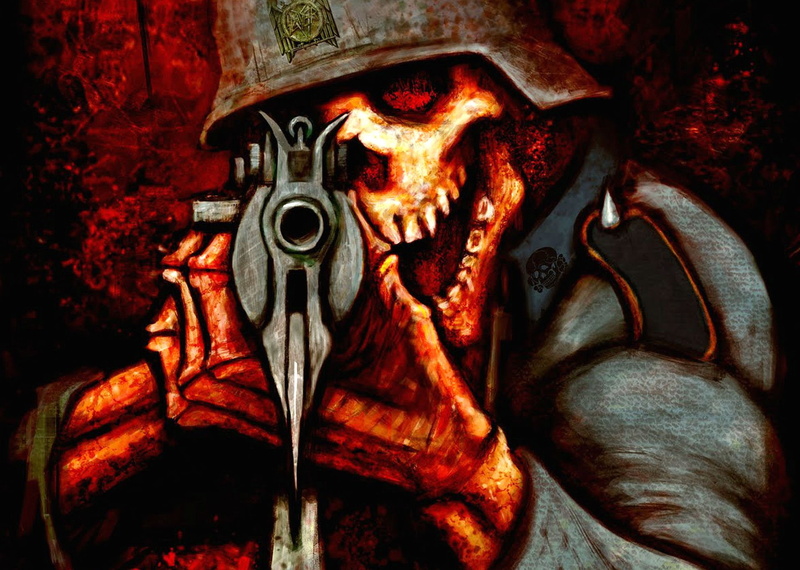 1080P, thrash, death, slayer, dark, gun, metal, weapon, heavy, skull