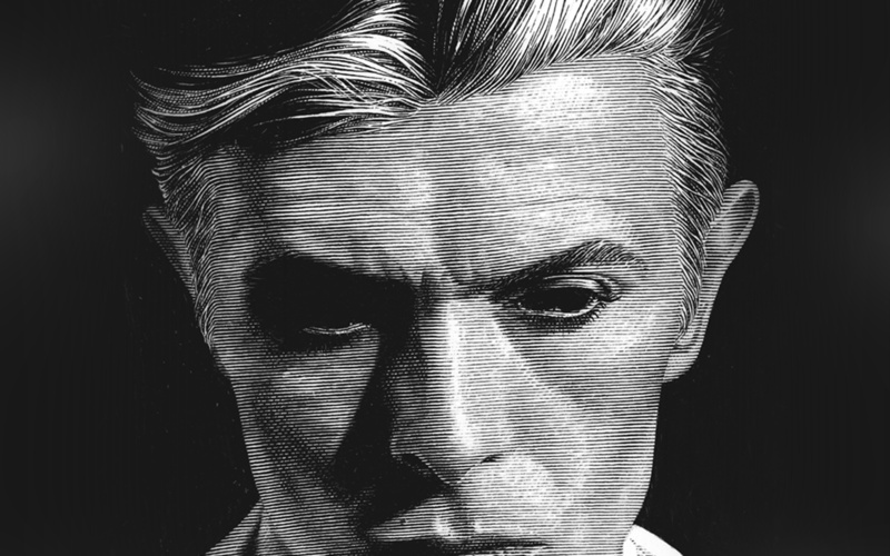 illust, art, bw, bowie, david, 4K, face, anime, artist, dark, singer