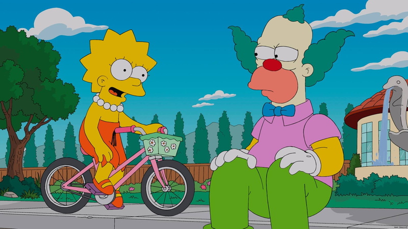 cute, child, architecture, nature, transportation, cloud - sky, offspring, riding, tree, lifestyles, mode of transportation, Lisa Simpson, bicycle, childhood