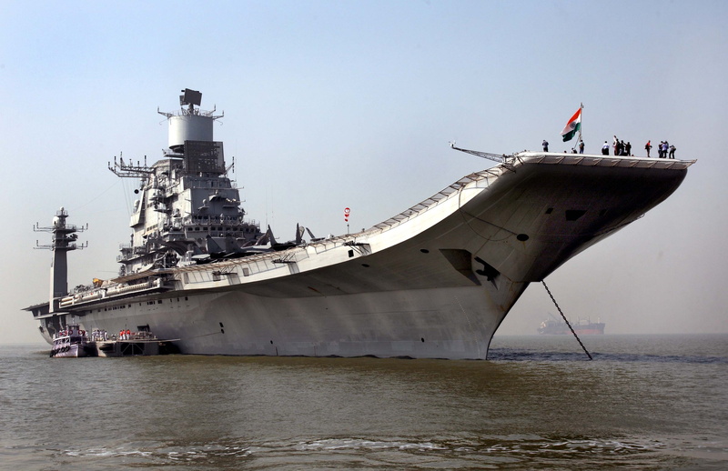 Indian-Navy, cruise ship, mode of transportation, moored, nautical vessel, outdoors, warship, water, sky, nature, navy, aircraft carrier, transportation