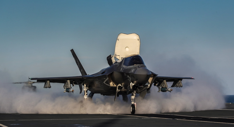 RAF, The carrier, GBU-12 Paveway II, HMS Queen Elizabeth (R08), USAF, F-35B Lightning II, F-35 Lightning, 2K, Royal Navy, Fighter