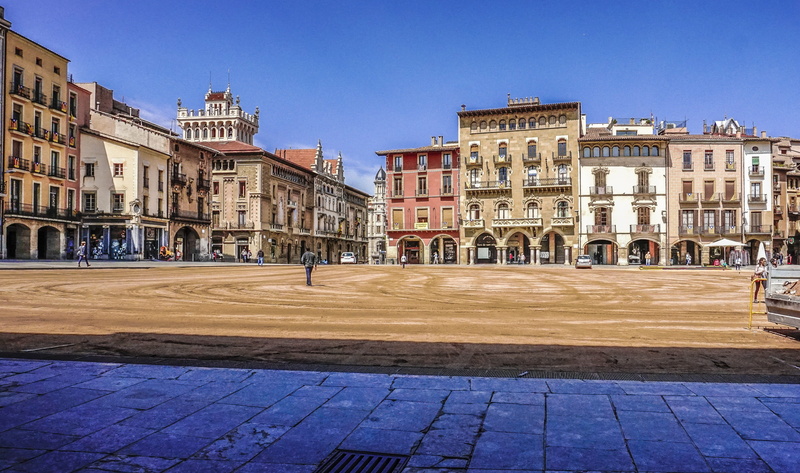 clear sky, nature, vic, panorama, window, sky, the past, buildings, catalonia, roofs, apartment, history, row house, architecture, 5K, travel, historical