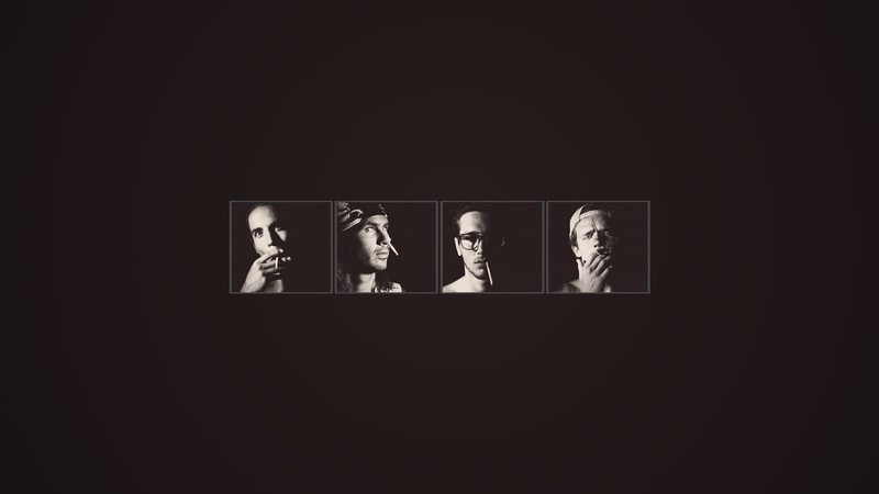 collage, 1080P, Red Hot Chili Peppers, simple background, men, music