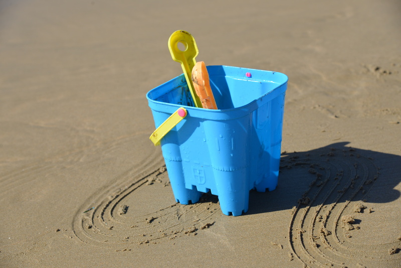 holiday, vacation, land, nature, sandcastle, sea, sand pail and shovel, outdoor, container, sun, no people, sand, plastic, water, blue, ocean, spade, day