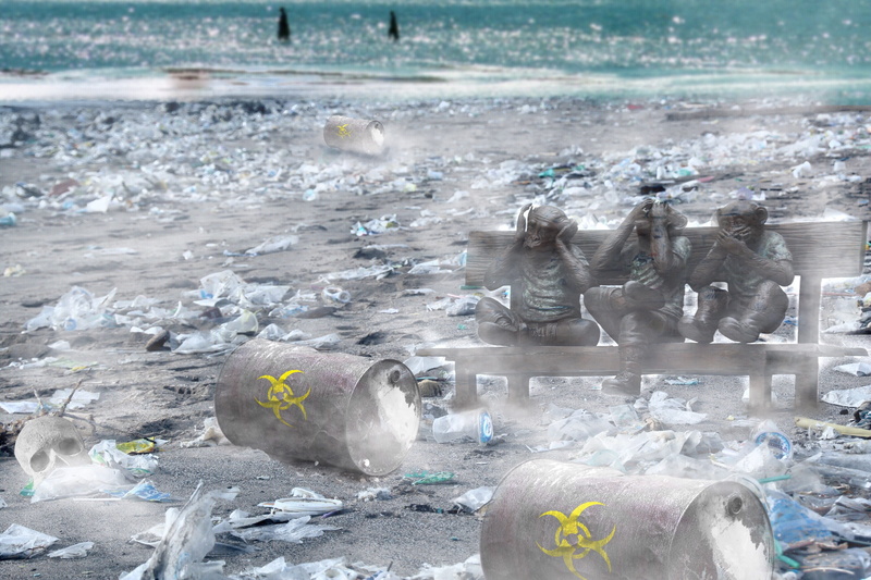 metal, environmental destruction, animals in the wild, 2K, wise, toxic waste, group of animals, day, vertebrate, body, irresponsible, garbage, nature
