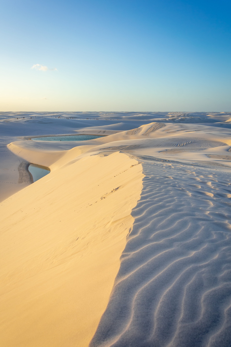 horizon, sea, non-urban scene, dunes, arid climate, dark, horizon over water, countryside, nature, scenery, lençois maranhenses, land, day, landscape, desert
