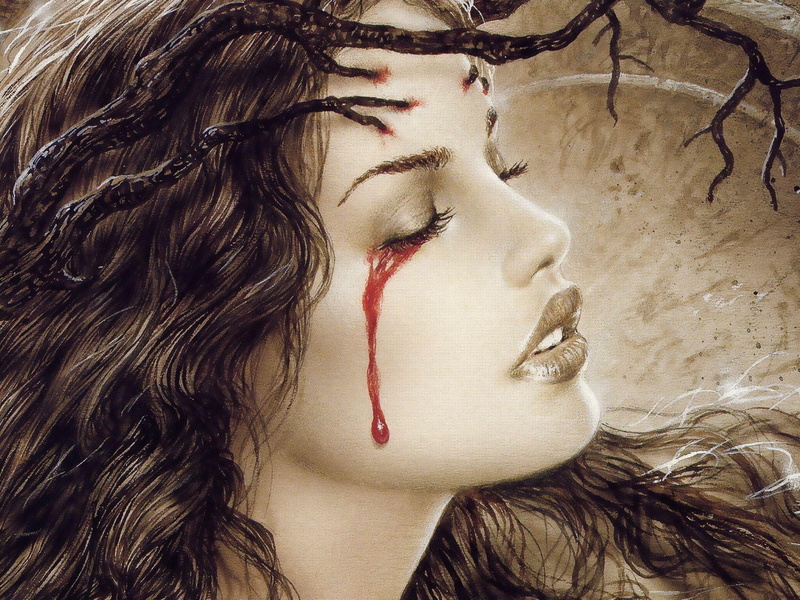 horror, sepia, paranormal, pretty, 1080P, beautifyl, woman, crying, branches, lady, vamire, female, sorrow, vampire