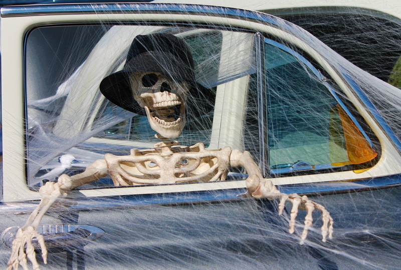 dark, water, day of the dead, haunting, close-up, windshield, motor vehicle, nautical vessel, glass - material, crushed, car, bone, transportation, travel