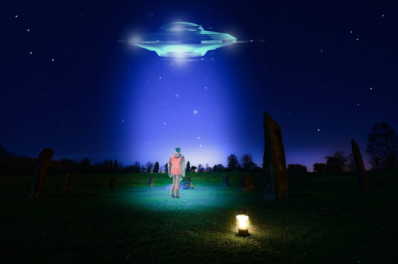 leisure activity, adults only, dark, spacecraft, full length, outdoors, digital composite, spaceship, moon, people, landscape, night photography, aliens