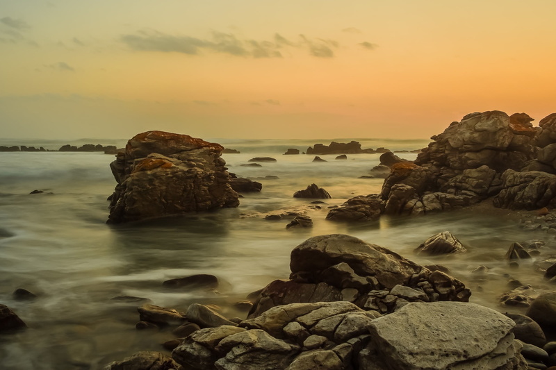 water, sea, landscape, rock - Object, Southern Africa, cape, sunset, nature, long exposure, photography, 1080P, ocean, tip, outdoors, beach, seascape