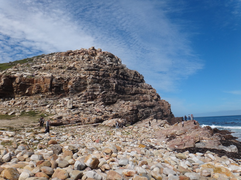 real people, solid, scenics - nature, water, sea, south africa, sky, at the southern end, rock - object, rock formation, outdoors, the cape of good hope
