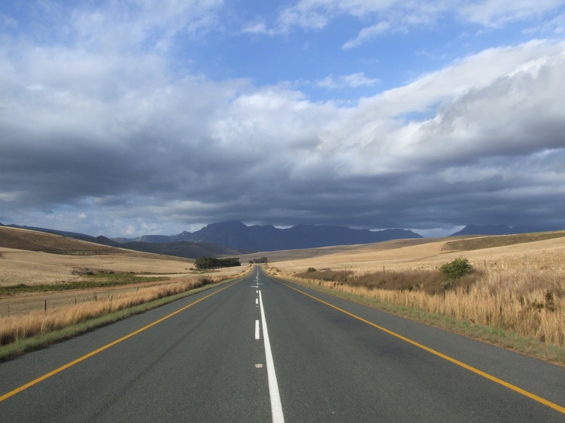 hill, transport connection, rural, expressway, mountains, dividing line, scenics - nature, no people, blue sky, foresight, south africa, road, environment