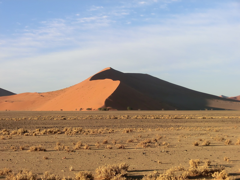 land, 4K, day, sunlight, scenics - nature, desert, africa, sky, environment, outdoors, tranquility, sossusvlei namibia, tranquil scene, climate, mountain