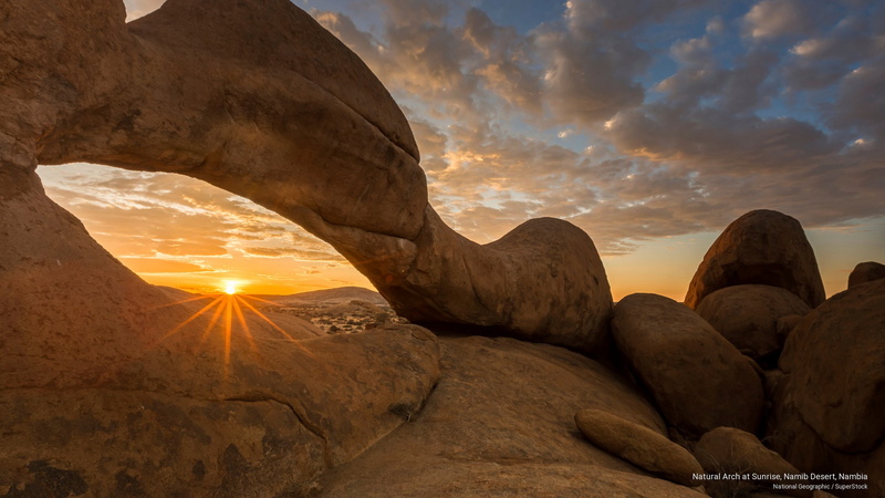 2K, nambia, Africa, desert, sunrise, natural, namib, arch