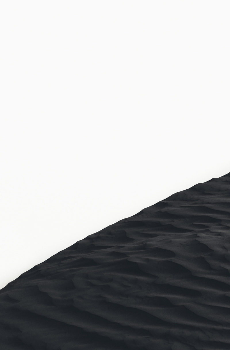 tranquility, idyllic, photo, black, sky, land, monochrome, studio shot, 4K, textile, desert, minimalistic, environment, climate, mountain, sandy, tranquil scene