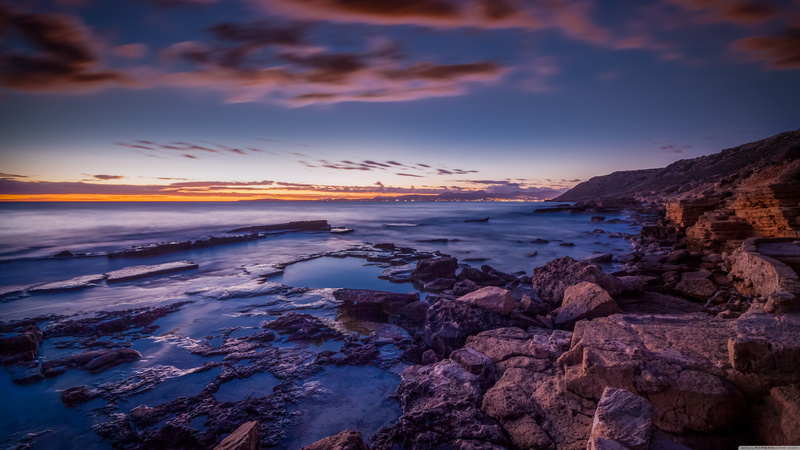 beach, outdoors, water, landscape, cloud - sky, solid, sunset, brown, idyllic, non-urban scene, scenics - nature, horizon over water, tranquility, no people
