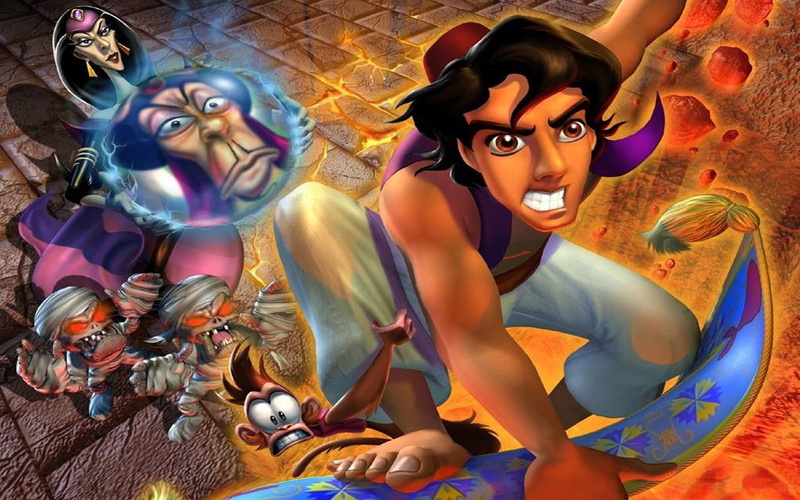 1080P, hd, lamp, cartoon, movie, aladdin, disney, magic