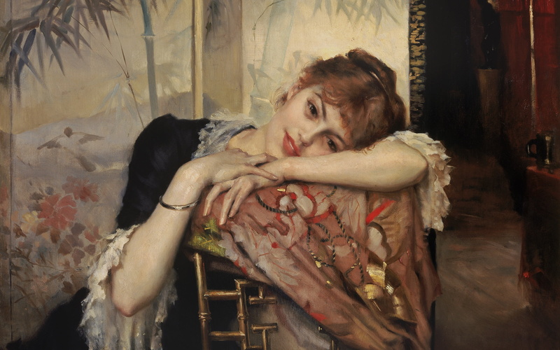 Albert Edelfelt, The Parisienne, Albert Gustaf Aristides Edelfelt, 1883, Parisian, Joensuu Art Museum, 2K, Finnish painter, Fine arts Museum (Joensuu)