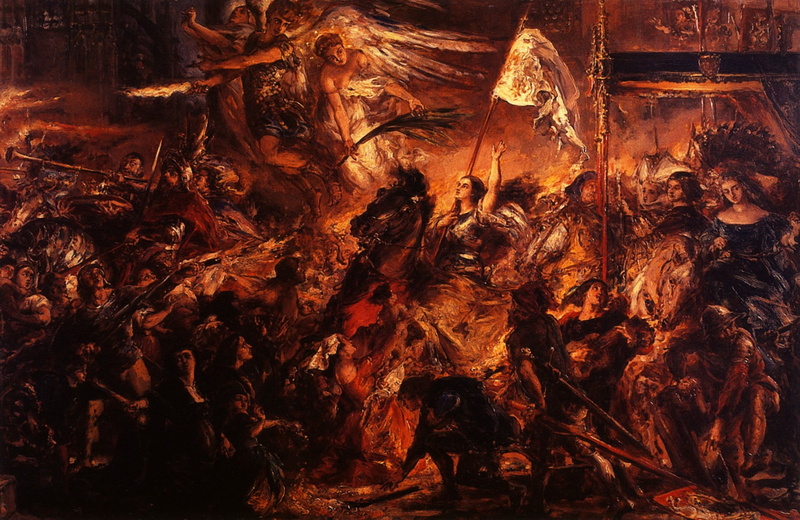 Matejko, 1080P, The vision of Joan of Arc at the time of entry into Reims, 1883