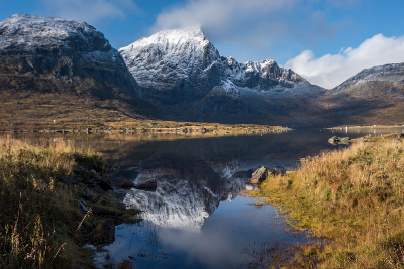 nature, tranquil scene, idyllic, cold temperature, lake, no people, mountain, sky, winter, cloud - sky, day, atmospheric, mountains, mountain range, highlands