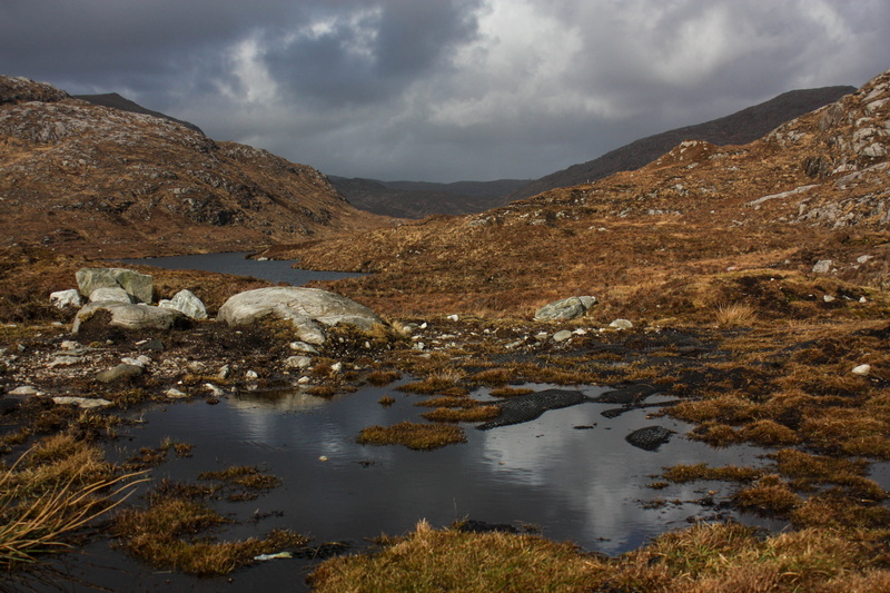 mountain range, scenery, sky, western isles, harris, scenics - nature, isle of harris, environment, hills, stormy, water, day, rugged, isle, mountain, lake