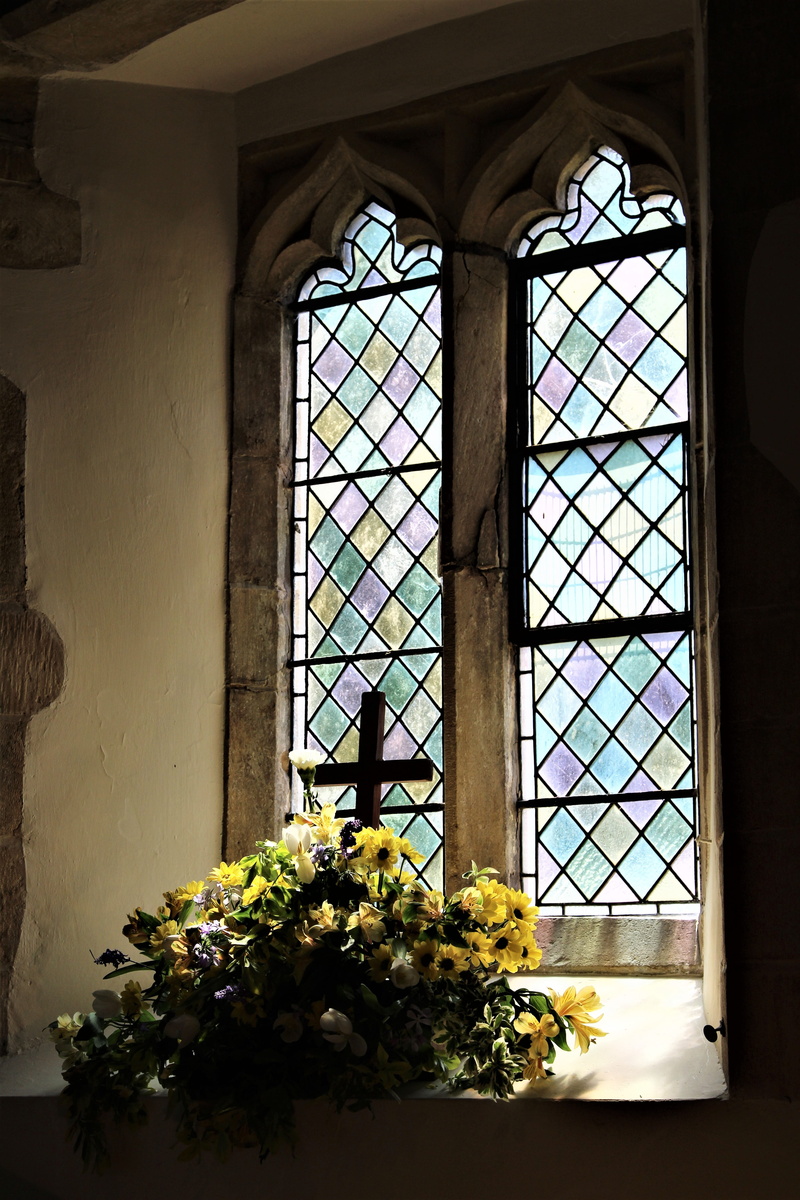 flower head, church, built structure, window frame, freshness, flowering plant, flower, day, architecture, no people, fragility, building, beauty in nature