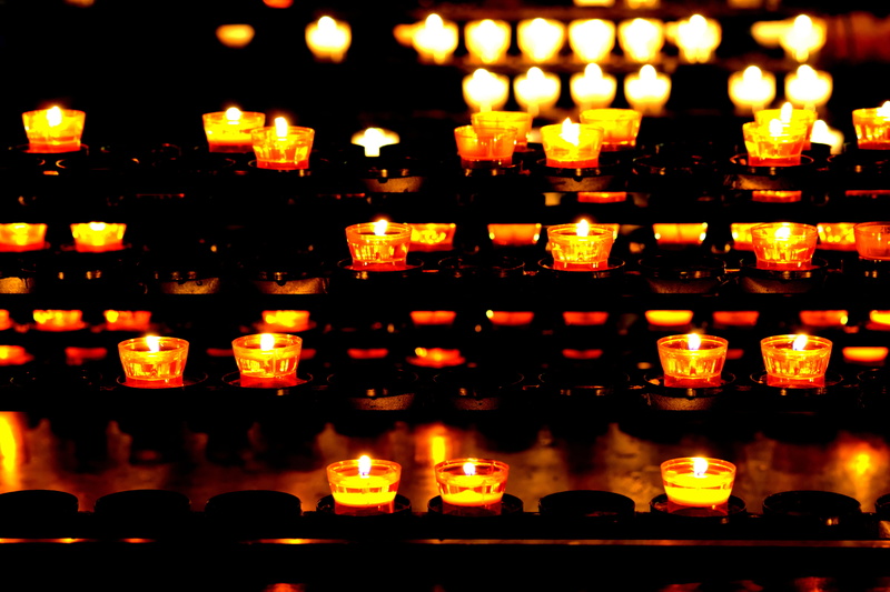 abundance, dark, viewing, silhouette, in a row, glow, contemplation, heat, burning, shelf, atmospheric, wick, candles, hell, memory, decoration, loss, light