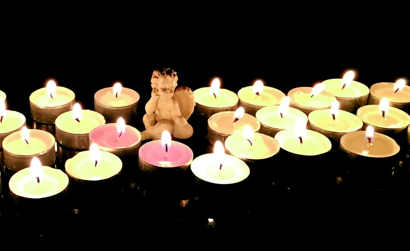 Candles, spirituality, Angel, church, pain, tea light, religion, bill, fire - Natural Phenomenon, black background, no people, 1080P, candle, close-up