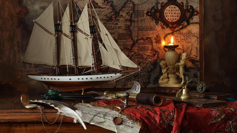wood - material, burning, fire, telescope, architecture, fire - natural phenomenon, altar, oil lamp, still life, candlelight, candle light, world map, electric lamp