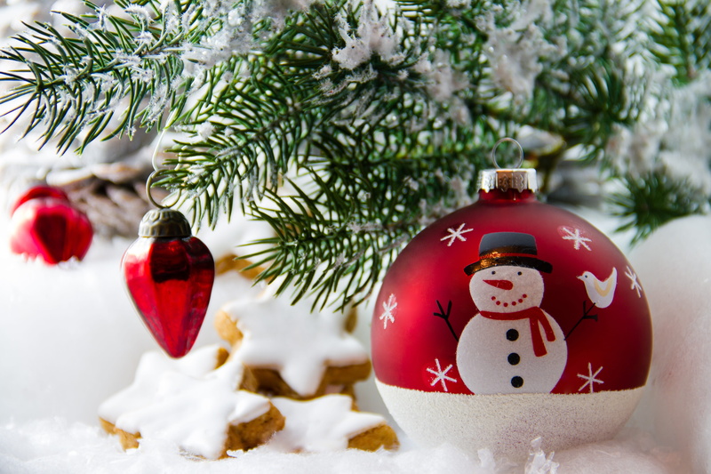 christmas time, decoration, advent, cold temperature, fir tree, christmas ornaments, snow, cookie, holiday - event, red, nature, tree, coniferous tree