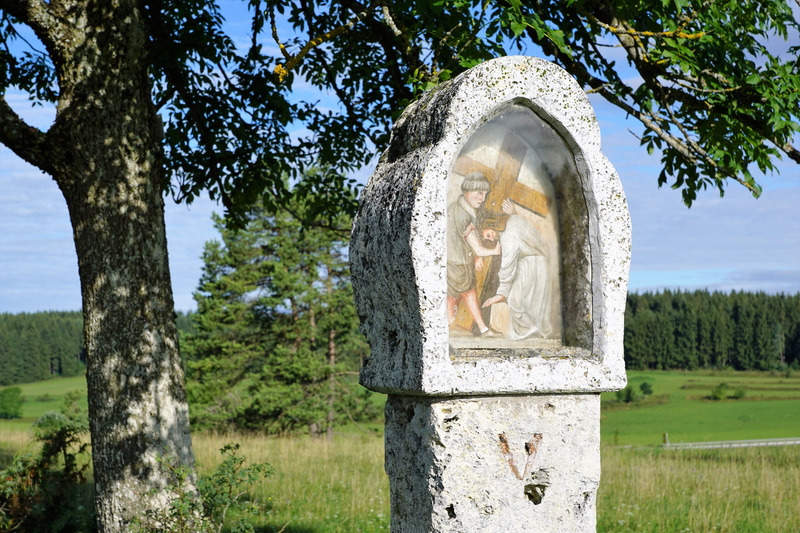 party, jesus, land, easter, good friday, christianity, no people, tree trunk, way of the cross, grass, germany, plant, human representation, hobby, catholic