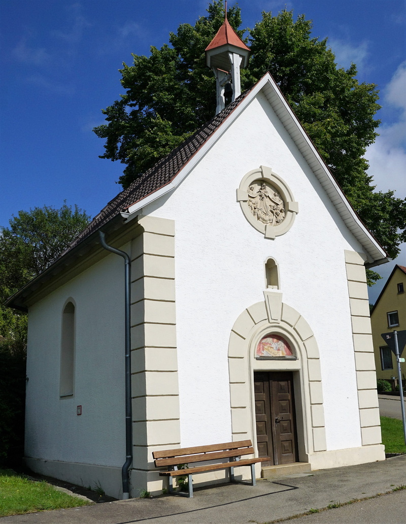 clock, day, tree, built structure, holy, marys chapel, outdoors, building, wayside chapel, entrance, pentecost, sunlight, of course, festival, summer, germany