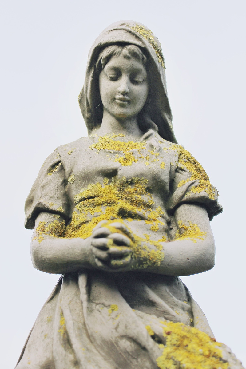 melancholic, spirituality, art, faith, die, prayer, religion, harmony, sculpture, beyond, belief, studio shot, spiritual, art and craft, figure, female likeness