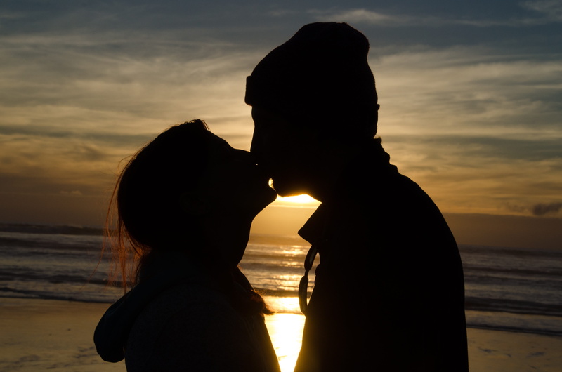 togetherness, summer, sun, near, bonding, dating, orange color, adult, kiss, young, silhouette, female, woman, travel, girlfriend, leisure activity, two people