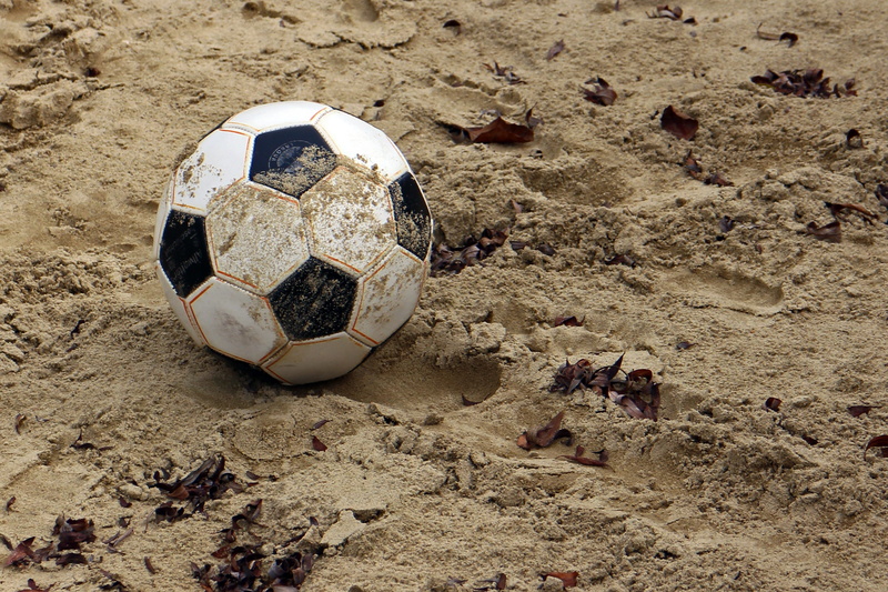 soil, high angle view, design, close-up, shape, off, team sport, single object, soccer ball, playing field, Clay Court, beach, outdoors, outside, mud, Ball Sports
