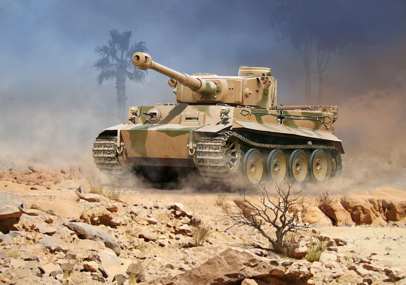 Heavy, German Afrika Korps, 1080P, Germany, Tiger I, DAK, Pz.Kpfw.VI Ausf.H, Tank, art