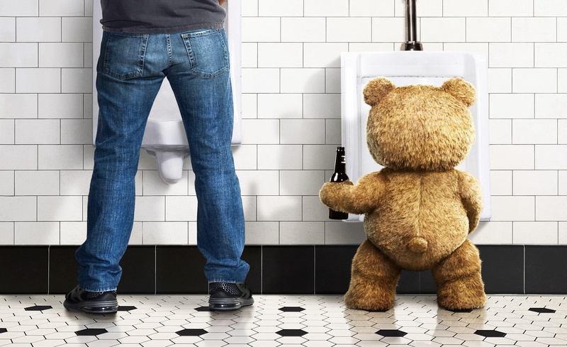 Ted (movie), teddy bears, 1080P, movies, toilets
