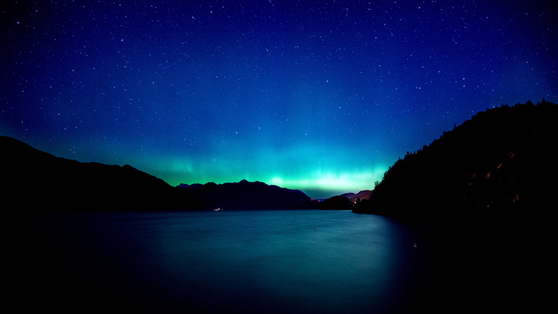 sky, sea to sky, star, british columbia, water, lake, sonyalpha, squamish-lillooet d, night, mountain, aurora borealis, stars, tranquility, idyllic, aurora